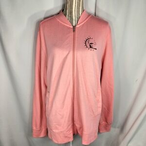 South Point Apparel Pink Full Zip Beach Themed Jacket Size XLarge w/Pockets